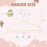 BAGAIL Kids Velvet Hangers 11 Inches Children's Clothes Hangers Non-Slip Baby Hangers for Infant/Toddler (Black,50pack) BAGAIL CLOTHES_HANGER